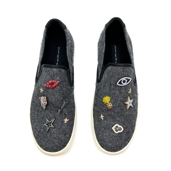 Steven by Steve Madden Gerry Sneakers Size 7 Gray Platform Skater Charms New - Picture 10 of 10